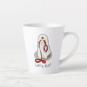 Cute Funny Let's Go! Walk Komondor Dog with Leash カフェラテマグ (右)