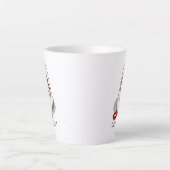 Cute Funny Let's Go! Walk Komondor Dog with Leash カフェラテマグ (正面)