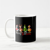 Cute Funny Merry Goosmas Silly Goose Reindeer Hot コーヒーマグカップ (左)