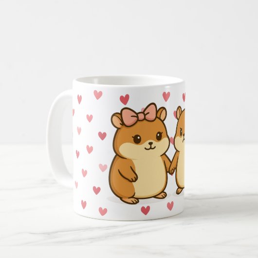 cute funny mugs コーヒーマグカップ (正面左)