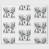 Cute funny nutcrackers Christmas decore  ラッピングペーパー (フラット)