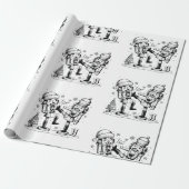 Cute funny nutcrackers Christmas decore  ラッピングペーパー (アンロールド)