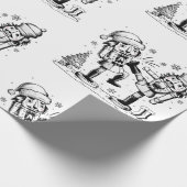 Cute funny nutcrackers Christmas decore  ラッピングペーパー (角)