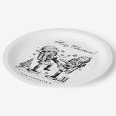 Cute funny nutcrackers Christmas personalized  ペーパープレート (アングル)