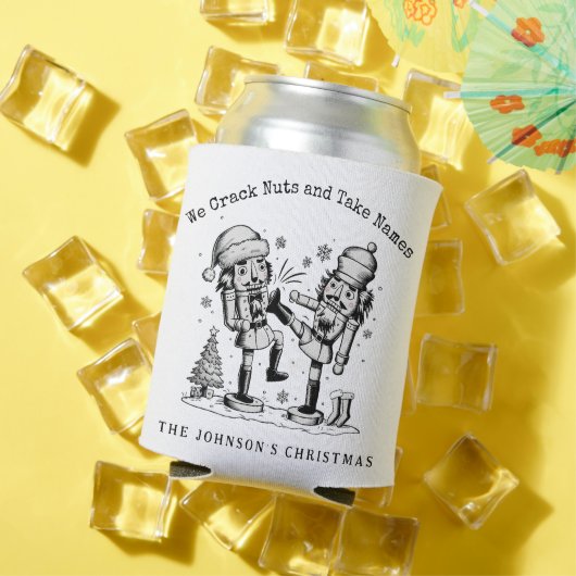Cute funny nutcrackers Christmas personalized  缶クーラー (インサイチュ 夏)
