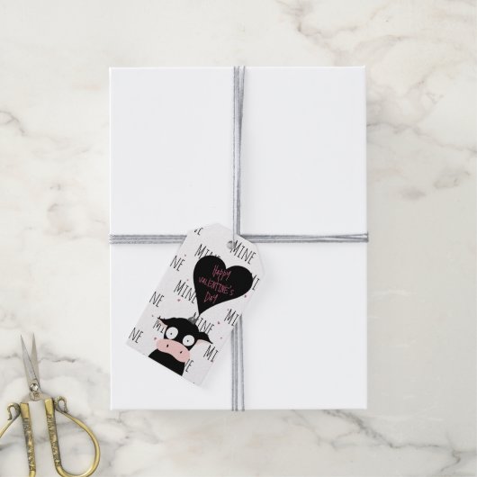 Cute Funny Only Moooooo! Cow Pun ギフトタグ (より糸付き)