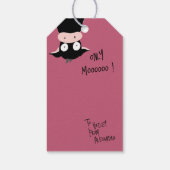 Cute Funny Only Moooooo! Cow Pun ギフトタグ (裏面)