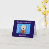 Cute Funny Otter Easy Custom Message Mother's day カード (黄色い花)