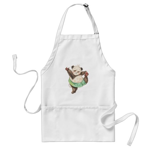Cute Funny Panda Ballerina Apron スタンダードエプロン (正面)