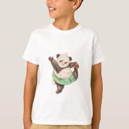 Cute Funny Panda Ballerina Kids T-Shirt Tシャツ
