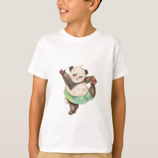 Cute Funny Panda Ballerina Kids T-Shirt Tシャツ