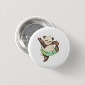 Cute Funny Panda Ballerina Pin Button Badge 缶バッジ (正面&裏面)