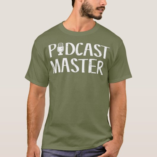 Cute  Funny Podcast Master Podcasting Tシャツ (正面)