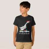 Cute Funny Santa Duck Silly Goose On The Loose Chr Tシャツ (正面フル)