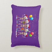 Cute Funny Skeletons Christmas & New Year Celebrat アクセントクッション (裏面(縦))