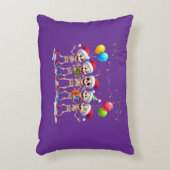 Cute Funny Skeletons Christmas & New Year Celebrat アクセントクッション (正面(垂直))