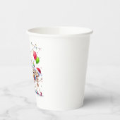 Cute Funny Skeletons Christmas & New Year Celebrat 紙コップ (左)