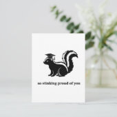 Cute Funny Skunk Graduation Card So Proud シーズンカード (スタンド正面)