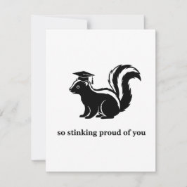 Cute Funny Skunk Graduation Card So Proud シーズンカード