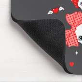 Cute Funny Valentine Silly Gooses Heart Love Match マウスパッド (コーナー)