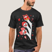 Cute Funny Valentine Silly Gooses Heart Love Match Tシャツ (正面)