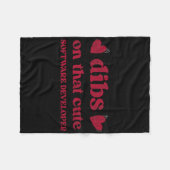 Cute Funny Valentine's Day Software Developer Wome フリースブランケット (正面(横))