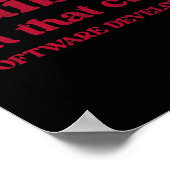 Cute Funny Valentine's Day Software Developer Wome ポスター (角)