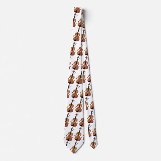 Cute funny violin musical cartoon character  ネクタイ (正面)