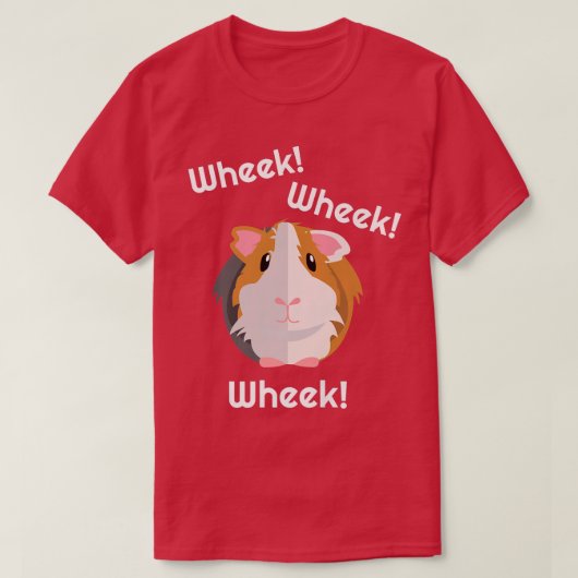 Cute & Funny Wheek Guinea Pig Owner Cavy Lover T Tシャツ (デザイン正面)