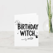 Cute Funny Witch Witchy Birthday Witches Happy Wom カード (正面)