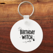 Cute Funny Witch Witchy Birthday Witches Happy Wom キーホルダー (正面)