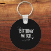 Cute Funny Witch Witchy Birthday Witches Happy Wom キーホルダー (正面)