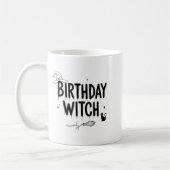 Cute Funny Witch Witchy Birthday Witches Happy Wom コーヒーマグカップ (左)
