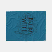 Cute Funny Witch Witchy Birthday Witches Happy Wom フリースブランケット (正面(横))