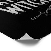 Cute Funny Witch Witchy Birthday Witches Happy Wom ポスター (角)