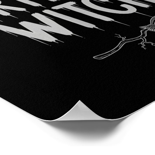 Cute Funny Witch Witchy Birthday Witches Happy Wom ポスター (角)