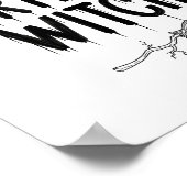 Cute Funny Witch Witchy Birthday Witches Happy Wom ポスター (角)