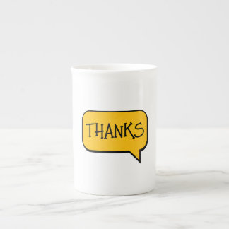 Cute Funny Yellow Thank You Mug ボーンチャイナマグカップ