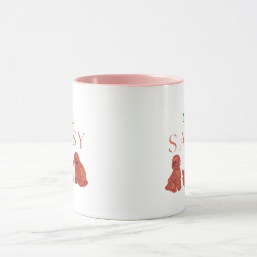 Cute furry puppy mug, Stay Sassy マグカップ (中央)