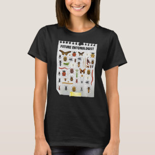 Cute Future Entomologist昆虫図とBug Catche Tシャツ