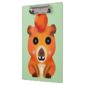 Cute Fuzzy Capybara with Orange | Kawaii Animal Ar クリップボード (左)