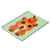 Cute Fuzzy Capybara with Orange | Kawaii Animal Ar ノートブック (左側)