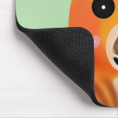 Cute Fuzzy Capybara with Orange | Kawaii Animal Ar マウスパッド (コーナー)