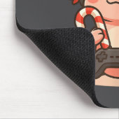 Cute Gamer Axolotl Christmas Design  マウスパッド (コーナー)