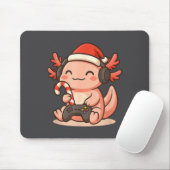 Cute Gamer Axolotl Christmas Design  マウスパッド (マウス)