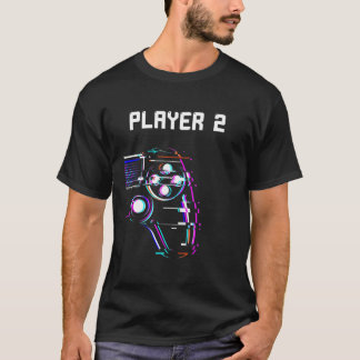 Cute Gamer Matching Player 1 Player 2 Couple Tシャツ