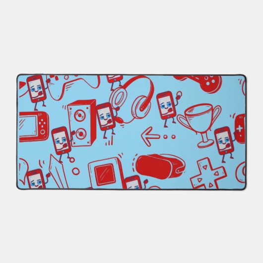 Cute Gaming Themed Desk Mat デスクマット (正面)