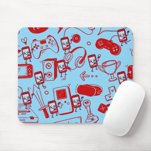 Cute Gaming Themed Mousepad マウスパッド (マウス)
