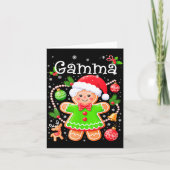 Cute Gamma Gingerbread Family Matching Christmas C カード (正面)