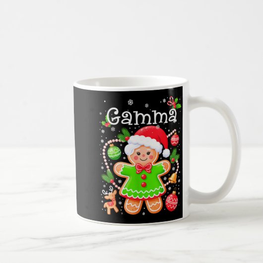Cute Gamma Gingerbread Family Matching Christmas C コーヒーマグカップ (右)